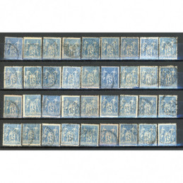 Lot de 36 Sage 15 c. Bleu -...