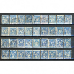 Lot de 36 Sage 15 c. Bleu -...