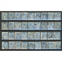 Lot de 36 Sage 15 c. Bleu -...