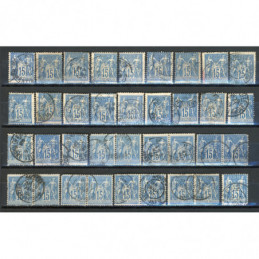 Lot de 36 Sage 15 c. Bleu -...
