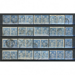 Lot de 36 Sage 15 c. Bleu -...