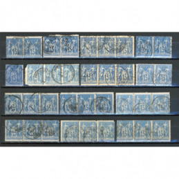 Lot de 36 Sage 15 c. Bleu -...