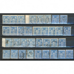 Lot de 36 Sage 15 c. Bleu -...