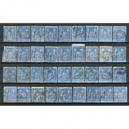 Lot de 36 Sage 15 c. Bleu -...