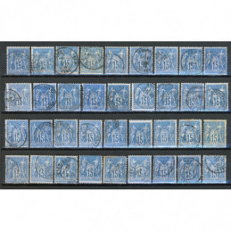 Lot de 36 Sage 15 c. Bleu -...