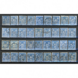 Lot de 36 Sage 15 c. Bleu -...