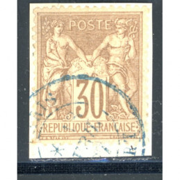 YT 69 - Cachet a Date Bleu...