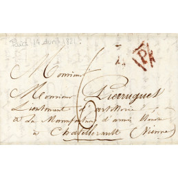 Lettre du 14 avril 1821....