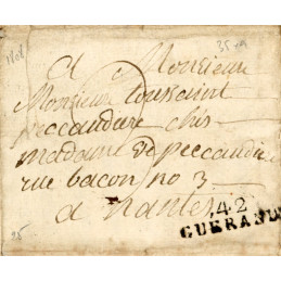 Lettre manuscrite 1806...