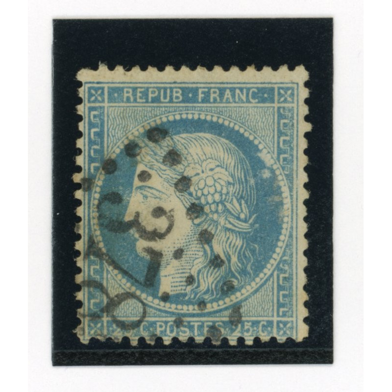 60 A - Oblitere - Variete taches derriere la tete - Cote 62 euros