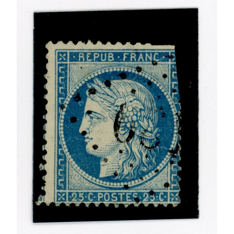 60 A - Oblitere - Variete Petite tache devant le front - Cote 62 euros