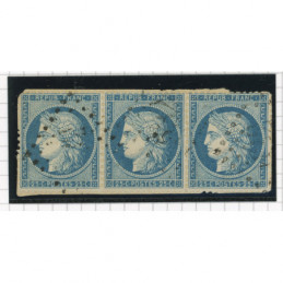 60 A - Oblitere Bande de 3...