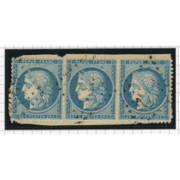 60 A - Oblitere Bande de 3...