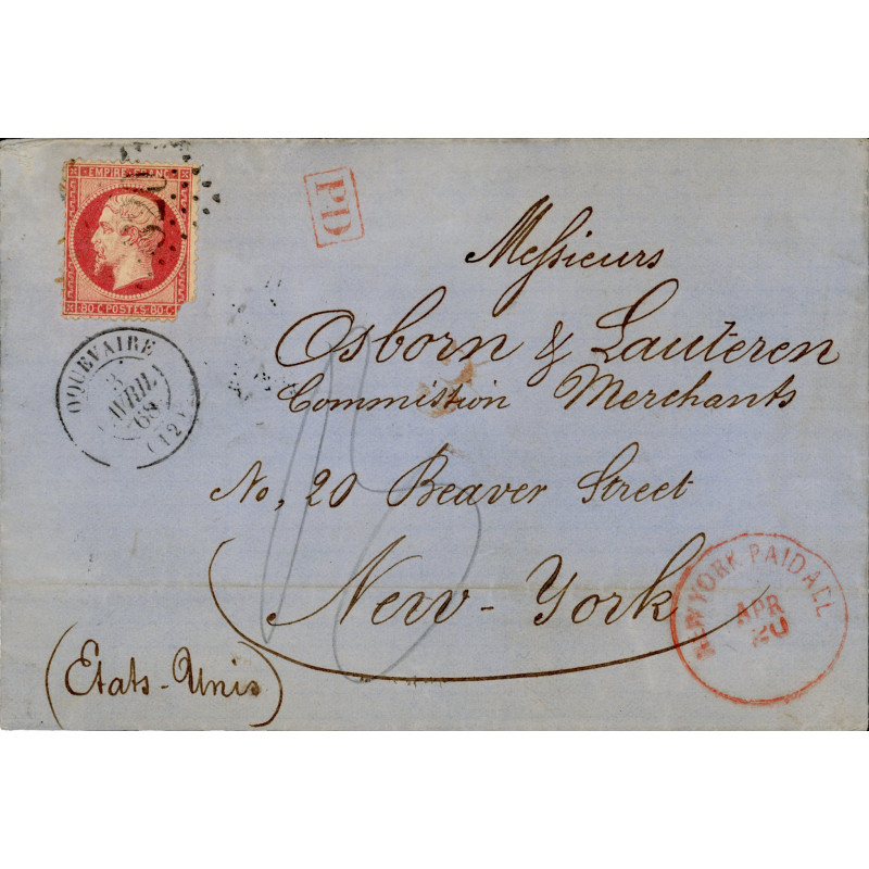 24 Oblitéré GC 3204 du Avril 1868 - Depart Roquevaire -   - Cote 140 Euros