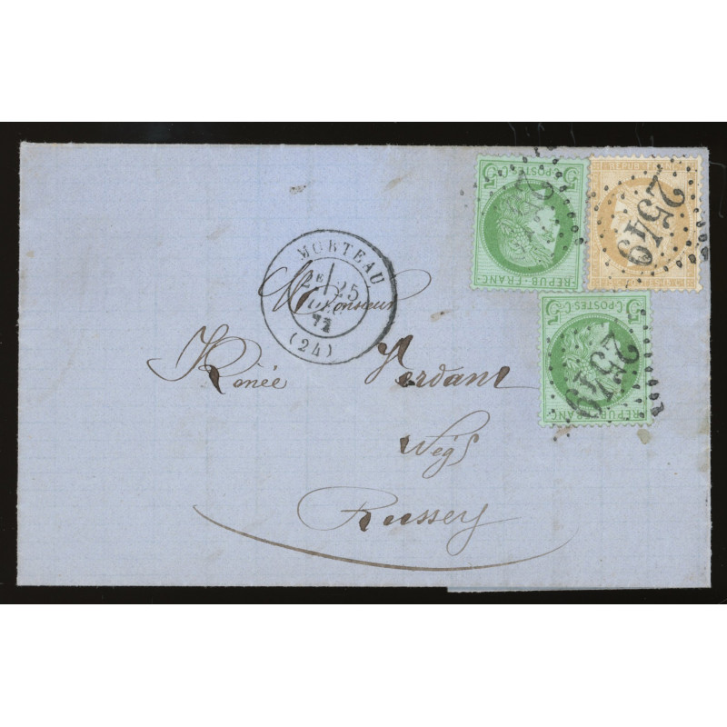53 & 59 Oblitéré GC 2549 - Depart Morteau - 3 Timbres - Cote 43 Euros