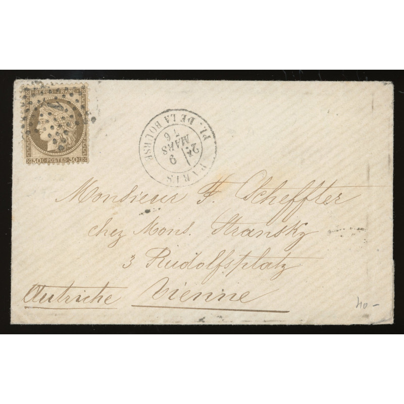 56 Oblitéré Etoile 1 du 09/03/1876 - Depart Paris (60) - Cote 50 Euros