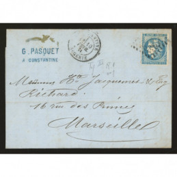 46A Oblitéré  du 10/02/1871...