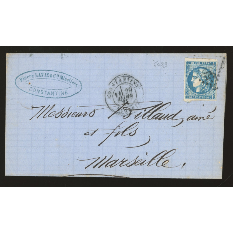 46B Oblitéré GC 5023 - Depart Constantine (Algérie) - Cote 53 Euros