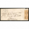 28 Oblitéré GC 1406 du 05/07/1869 - Depart Epone - Paire verticale - Cote 135 Euros