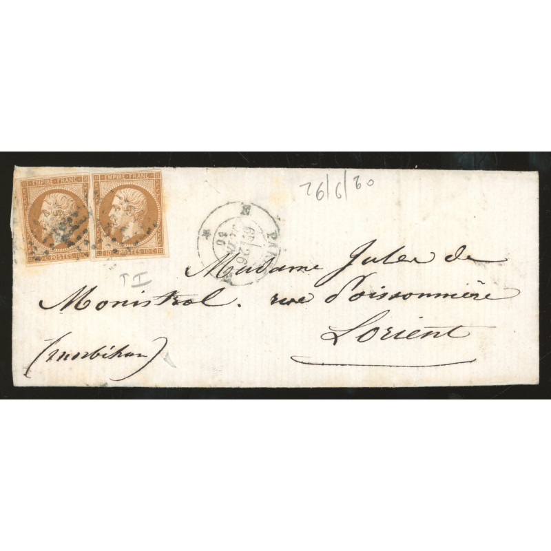 13 Oblitéré E - Depart Paris (60) - 2 Timbres - Cote 50 Euros