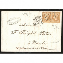 13 Oblitéré K du 14/09/1860...