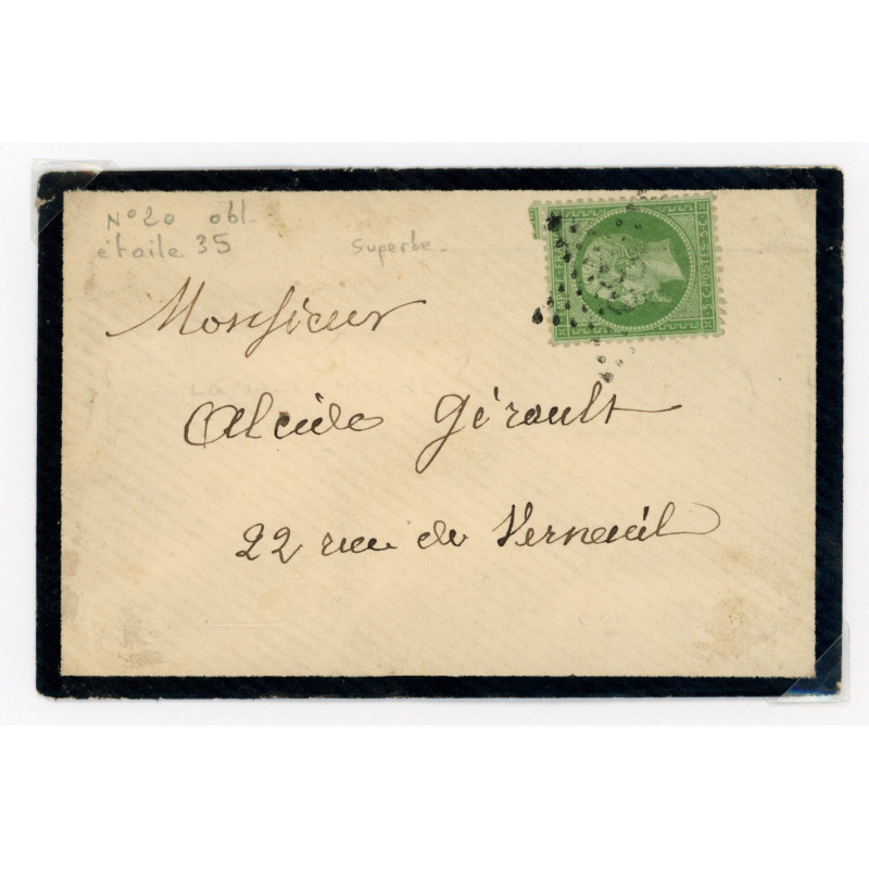 20 Oblitéré Etoile 35 - Depart Paris (60) - Cote 75 Euros