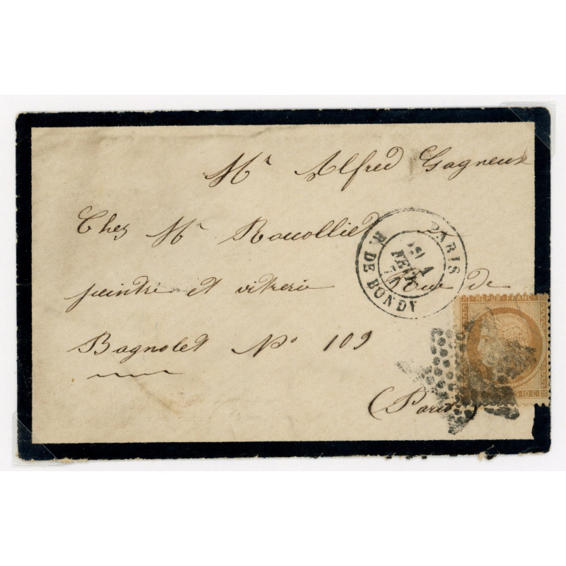 36 Oblitéré Etoile du 01/02/1871 - Depart Paris (60) - Cote 200 Euros