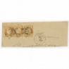 36 Oblitéré GC 4211 du 21/10/1871 - Depart Vihiers (47) - 3 Timbres - Cote 605 Euros