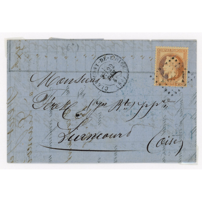 31 Oblitéré GC 1051 - Depart Clermont de l'Oise (58) - Cote 43 Euros