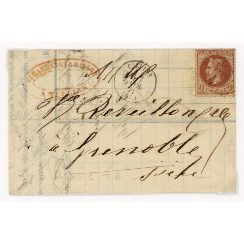 26 Oblitéré Cachet a Date du 1871 - Depart  - Cote 85 Euros