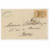 28A Oblitéré GC 1769 du 01/03/1870 - Depart Le Havre (74) - 2 Timbres - Cote 73 Euros