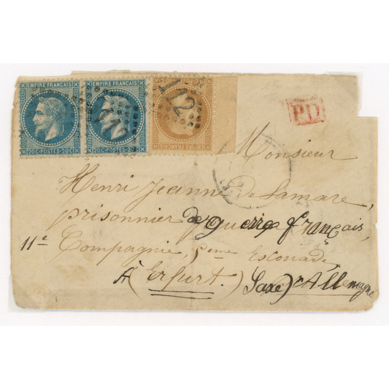 28B & 29B Oblitéré GC 112 - Depart Anneyron (25) -   - Cote 110 Euros