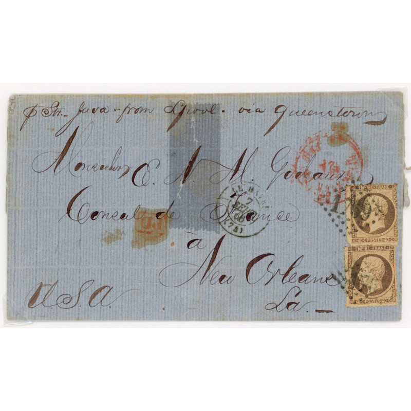 23 Oblitéré GC 1769 du 07/09/1866 - Depart Le Havre (74) -   - Cote 113 Euros
