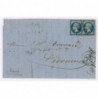 14 Oblitéré PC 687 du 1861 - Depart Cette (33) - 2 Timbres -   - Cote 73 Euros
