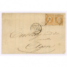 13 Oblitéré B du 1857 -...