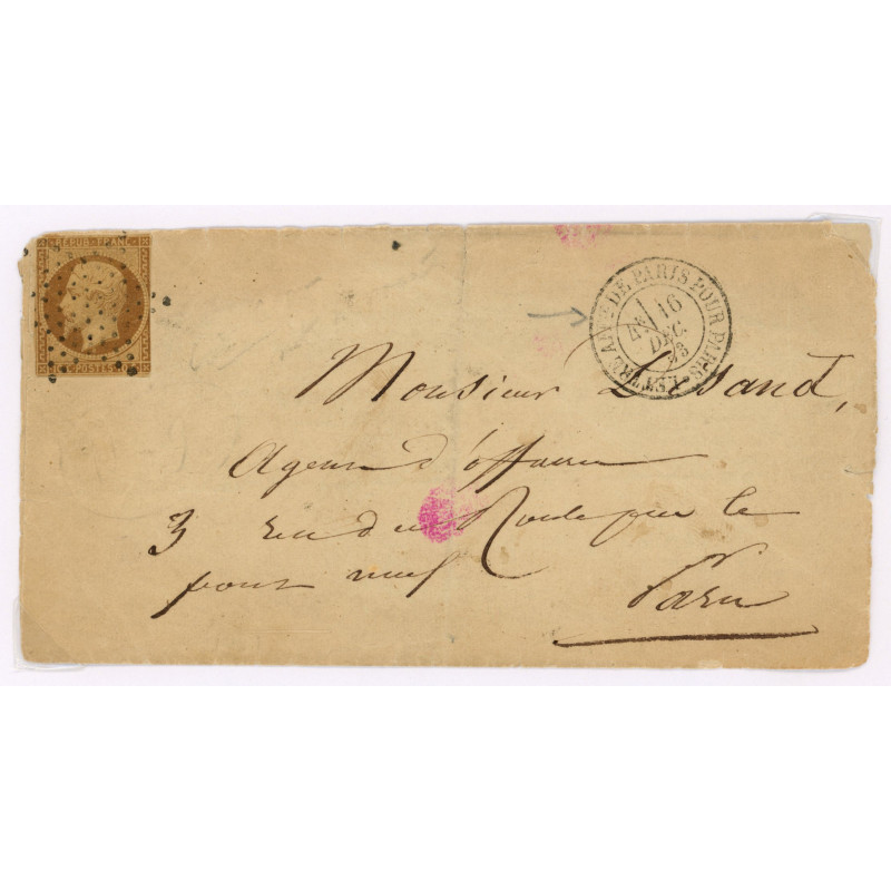 9 Oblitéré Etoile du 16/12/1853 - Depart Paris (60) - Cote 1200 Euros