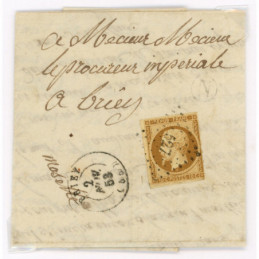 9 Oblitéré PC 527 du 1853 -...