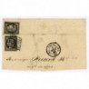 3 Oblitéré Grille du 03/08/1849 - Depart Paris (60) - 2 Timbres - Cote 120 Euros