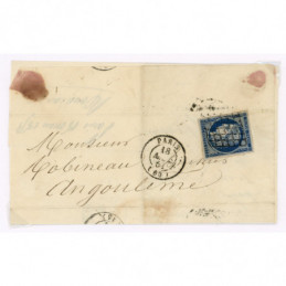 4 Oblitéré Grille du 1851 -...