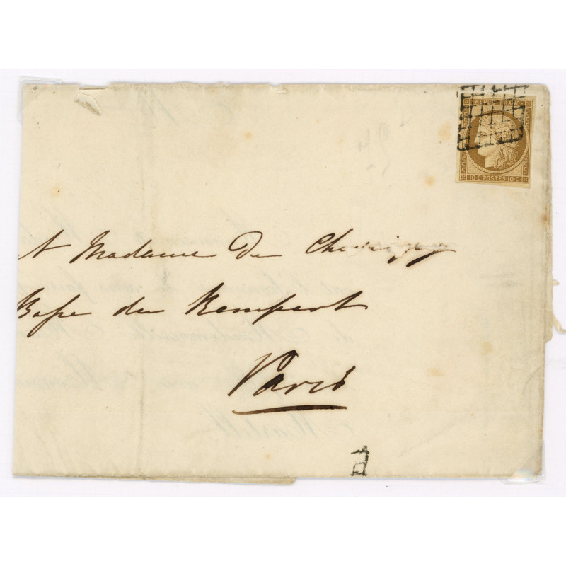 1 Oblitéré Grille - Depart Paris (60) - Cote 775 Euros