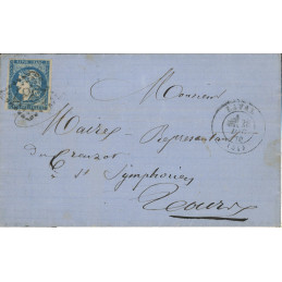 44 Oblitéré  du 28/12/1870...