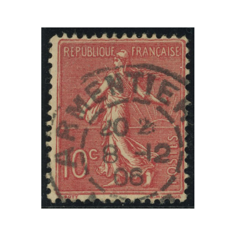 YT 129 - Oblitere - Armentiere du 08/12/1906 - Type III