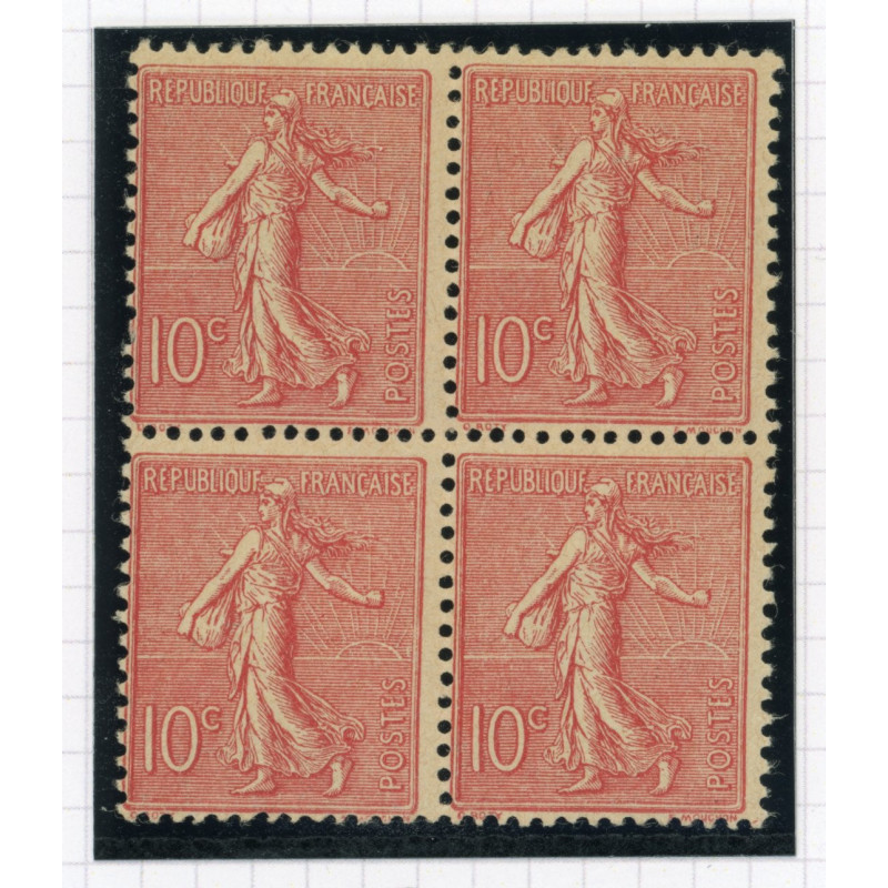 YT 129 - Neuf xx - Bloc de 4 - Type I