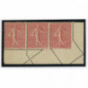 YT 129 - Neuf xx - Bande de 3 - Piquage Oblique - Type III