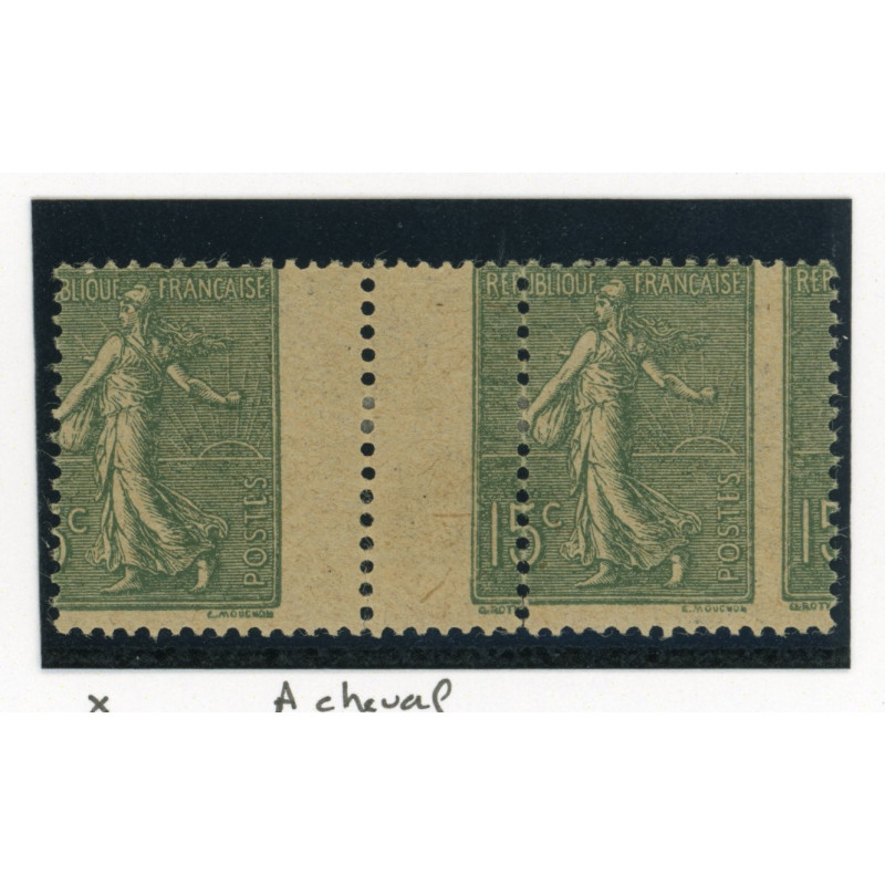 YT 130 - Neuf x - Variete - Impression a Cheval