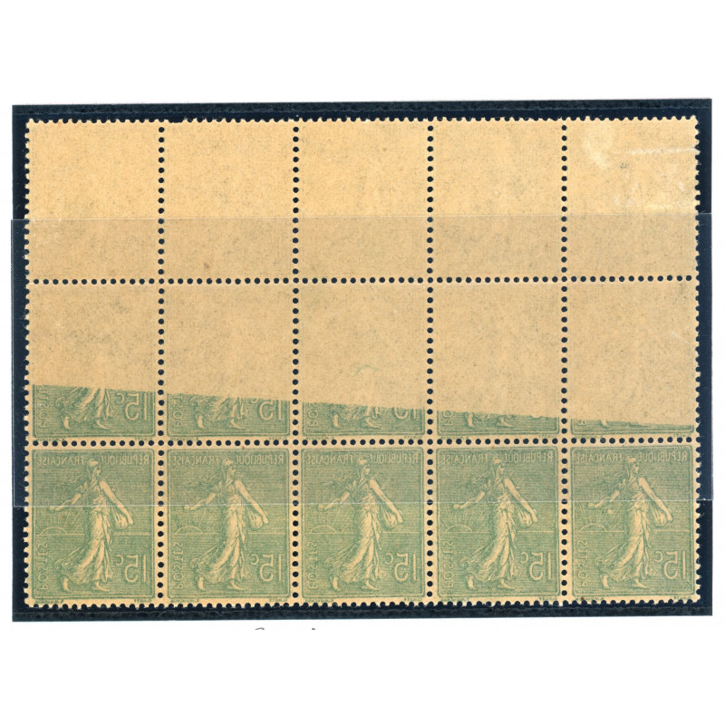 YT 130 - Neuf xx - Variete - Impression Recto Verso Partiel sur Bloc de 15