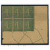 YT 130 - Neuf x - Variete - Piquage Oblique - Bloc de 6 - Signe Calves
