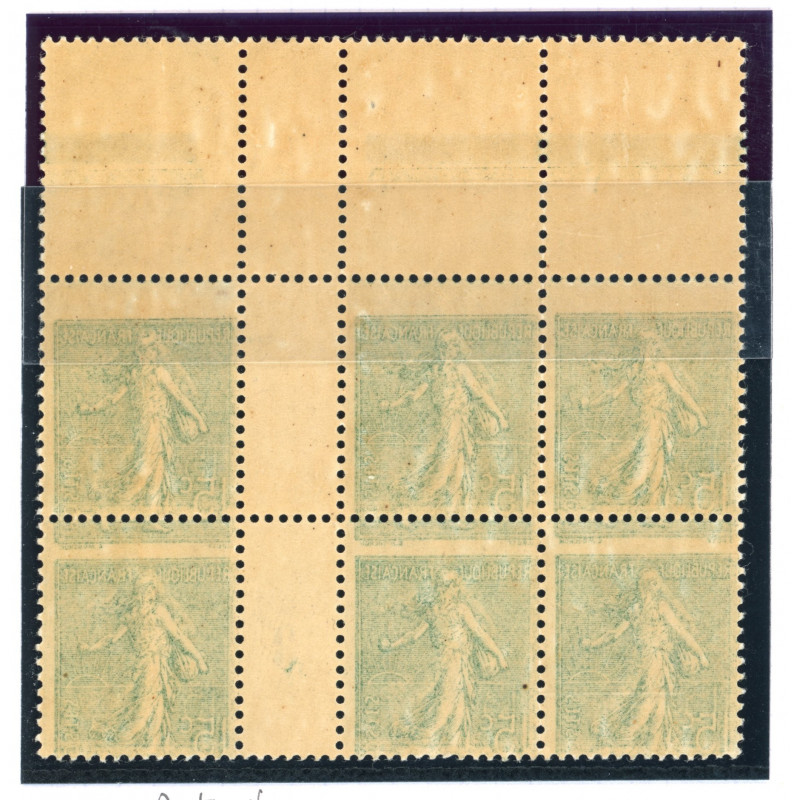 YT 130 - Neuf xx - Variete - Impression Recto Verso - Bloc de 6