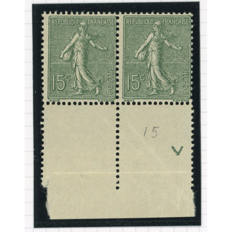 YT 130 - Neuf xx - Paire - Grand Bord de feuille