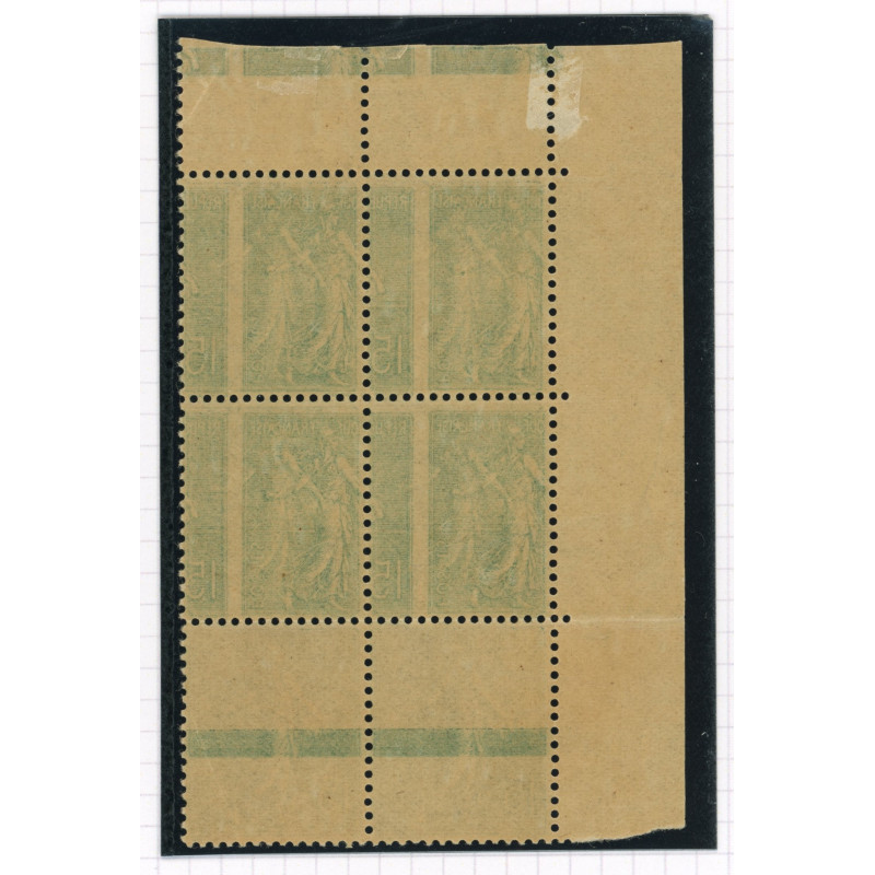 YT 130 - Neuf xx - Variete - Impression Recto Verso - Bloc de 4